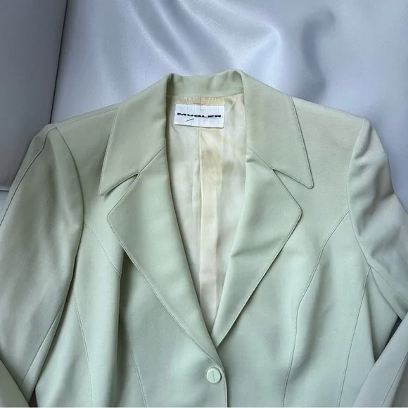 Tailleur Thierry Mugler 44/46 skirt+jacket Yellow no tag size - Picture 9 of 9